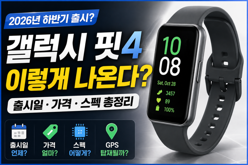 “갤럭시 핏4 이렇게 나온다?” 출시일·가격·스펙 총정리