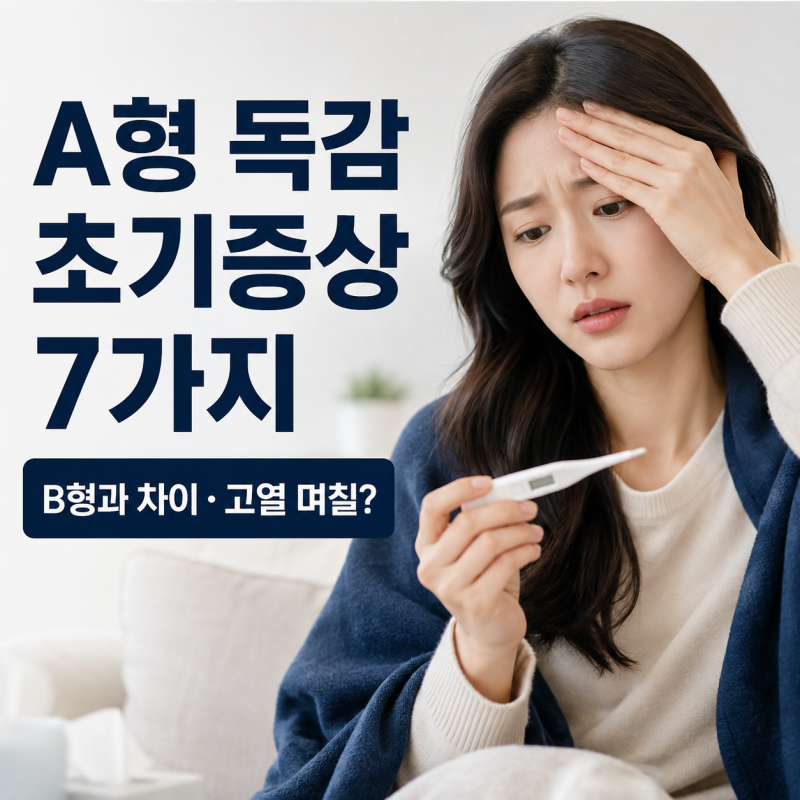 A형 독감 초기증상 7가지, B형 독감과 차이·고열은 며칠 갈까?
