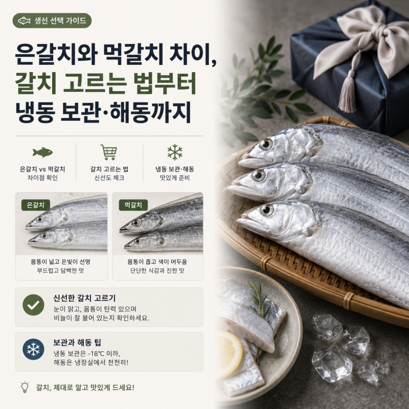 은갈치와 먹갈치 차이, 갈치 고르는 법부터 냉동 보관·해동까지