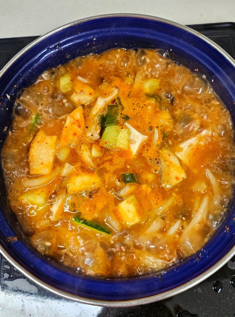차돌박이 된장찌개 레시피, 된장술밥 만들기