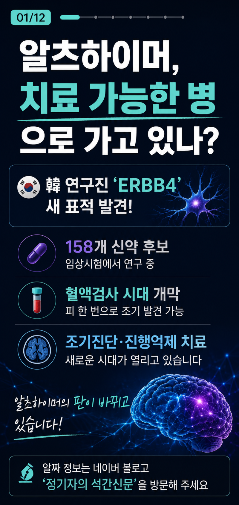 [알츠하이머 어디까지 왔나] 韓 연구진 ‘ERBB4’ 새 표적 발견…치매 치료, ‘어쩔 수 없다’....