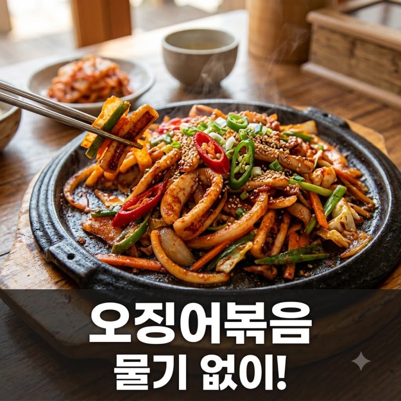 오징어볶음 레시피: 물기 없이 매콤하게! 류수영·백종원 황금비율 총정리
