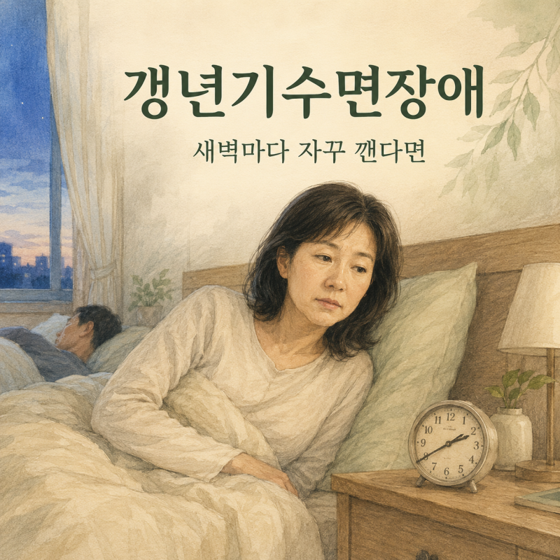 갱년기수면장애 잠은 드는데 새벽마다 자꾸 깨는 이유