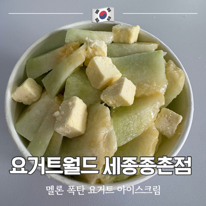 요거트월드 세종종촌점 메뉴 추천 요거트월드 폭탄 멜론 치즈 조합