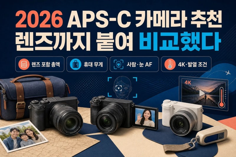 2026년 9월 기준 디지털카메라 추천 여행·육아·영상용 예산별로 고르는 방법 (+ 렌즈 포함 무....