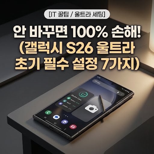 갤럭시 S26 울트라 초기 필수 설정 7가지! 배터리 카메라 최적화
