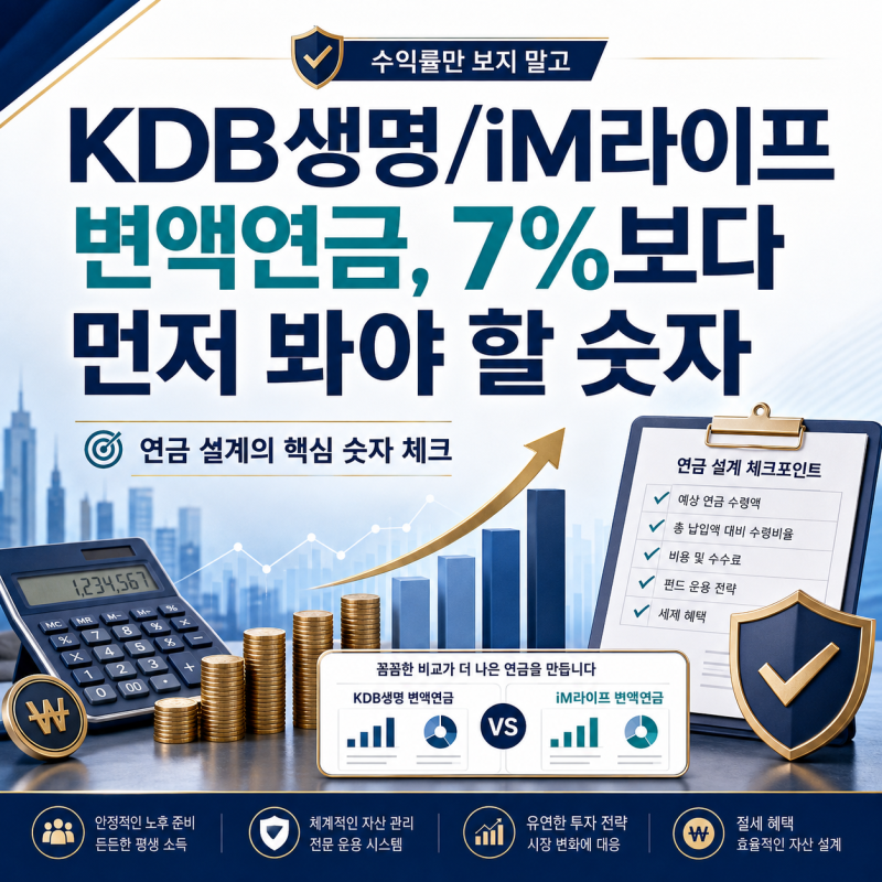 KDB생명/iM라이프 변액연금, 7%보다 먼저 봐야 할 숫자