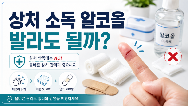 상처 소독 알코올, 발라도 되는지 정리했습니다