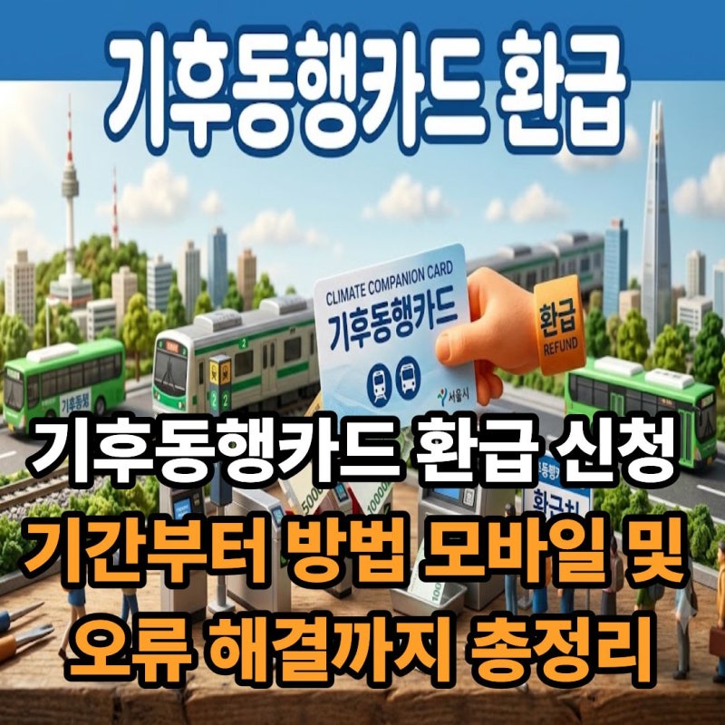 기후동행카드 환급 신청 기간부터 방법 모바일 및 오류 해결까지 총정리