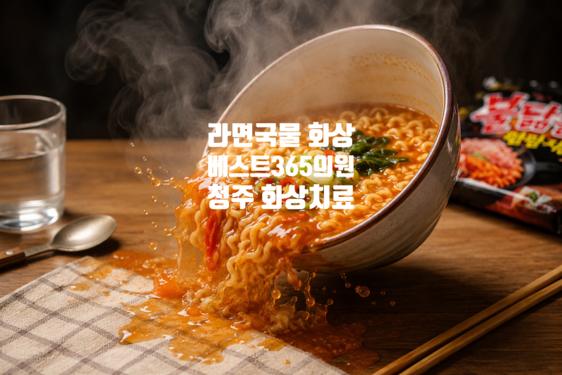 라면 국물에 데었어요 화상 물집 터지고 진물 날 때 청주 치료 병원