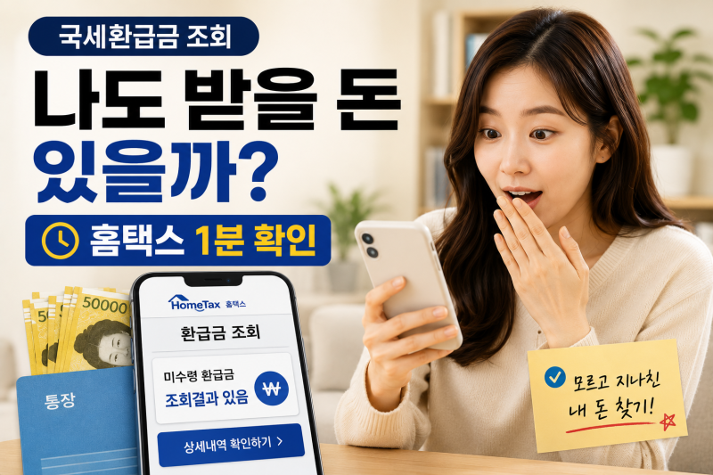 국세환급금 조회 방법｜홈택스에서 내가 받을 돈 있는지 1분 확인
