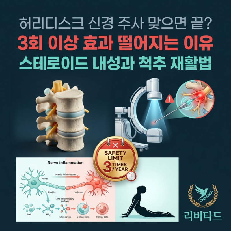 "허리디스크 신경차단술 맞으면 끝?" 주사 3회 이상 맞으면 효과 떨어지는 의학적 이유