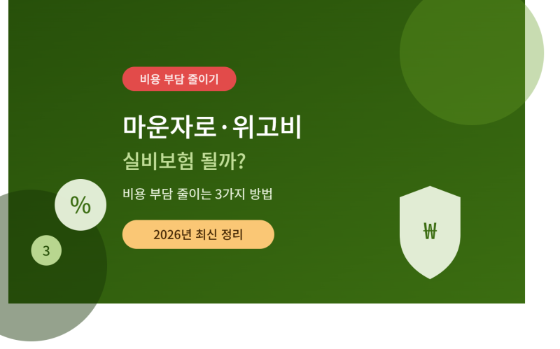 마운자로·위고비 실비보험 될까? 비용 부담 줄이는 3가지 방법"