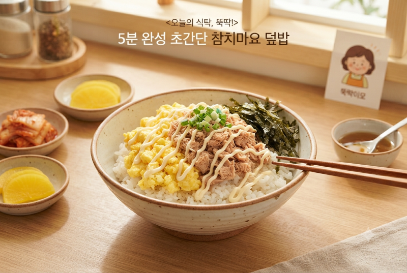 참치캔 레시피 추천! 5분 만에 만드는 초간단 참치마요 덮밥 황금레시피