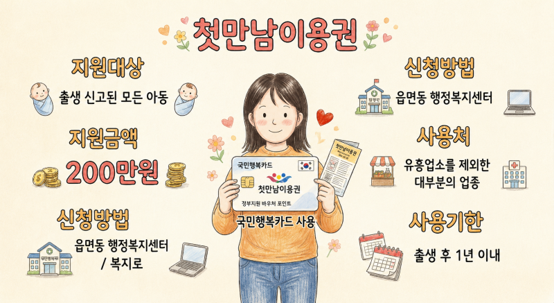 첫만남이용권 사용처부터 신청 방법까지, 출산 전 꼭 챙겨야 할 육아 혜택 정리