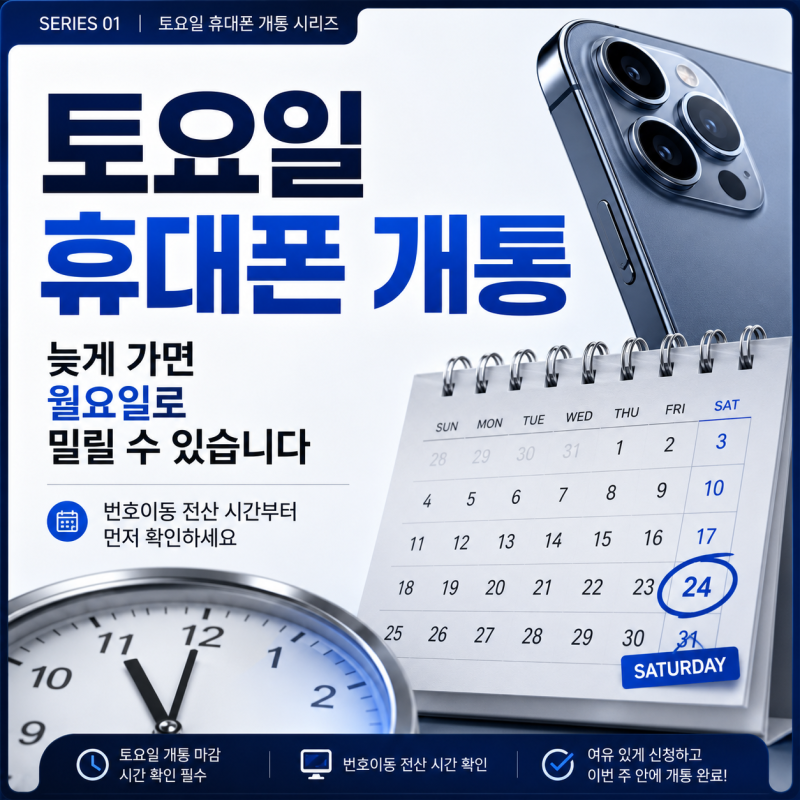 토요일 휴대폰 개통 시간, 월요일까지 밀리는 이유 총정리