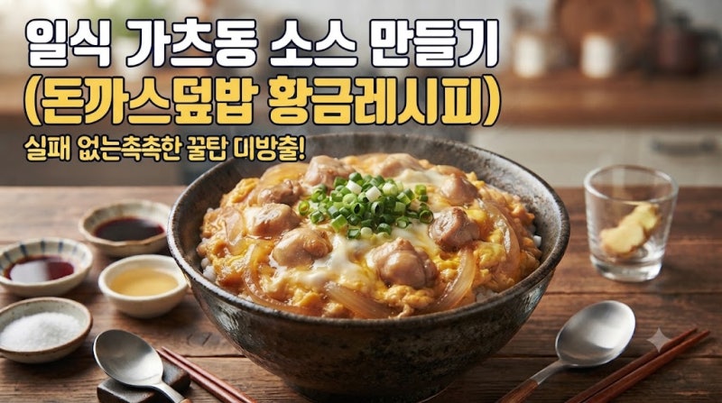 일식 가츠동 소스 만들기, 돈가스 덮밥 황금 레시피