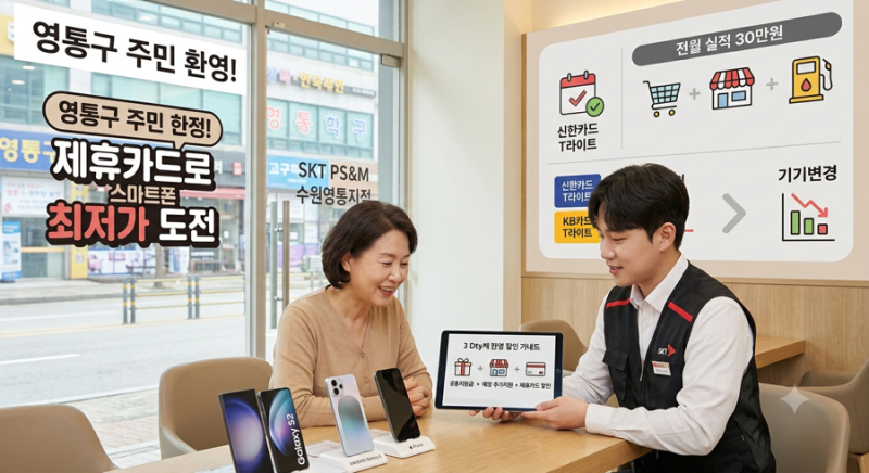 수원시 영통구 주민 필독! SKT 최신 휴대폰 가장 저렴하게 바꾸는 꿀팁 3가지