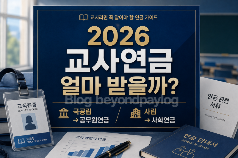 2026 교사연금 얼마 받을까?｜20년·30년 근무하면 얼마나 받을까