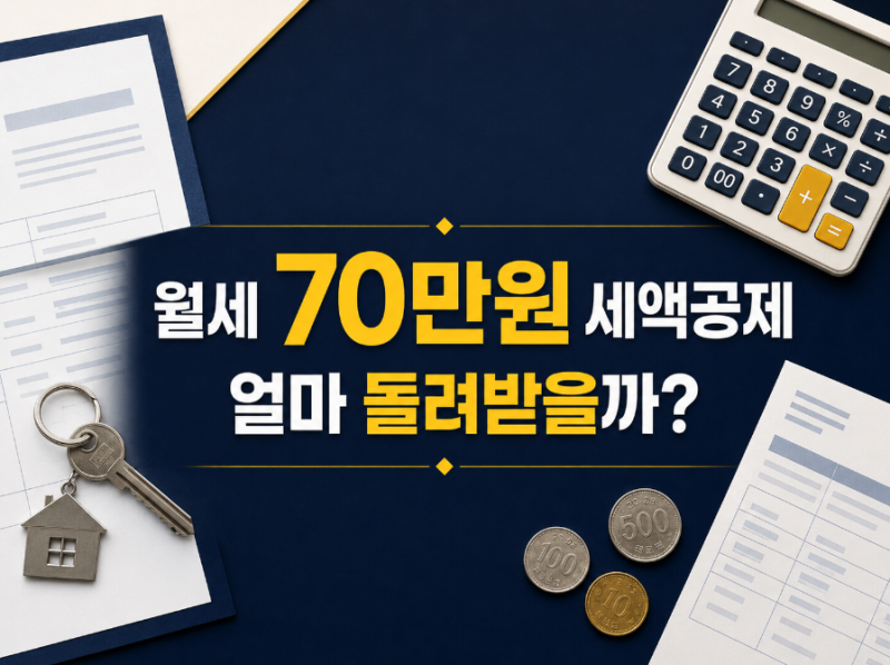 월세 세액공제 조건·서류, 월 70만원이면 얼마?