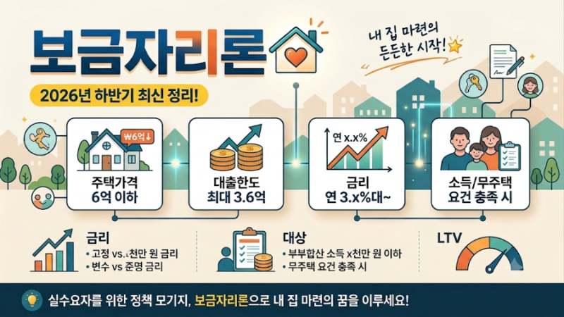 2026년 하반기 보금자리론 조건 총정리｜생애최초 취득세 200만원 감면 (ft. 수원 권선자이e편....