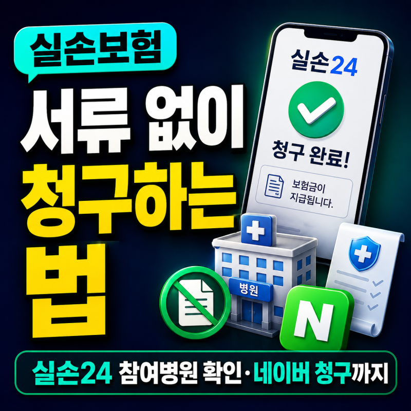 실손보험 서류 없이 청구하는 법｜실손24 참여병원 확인·네이버 청구까지