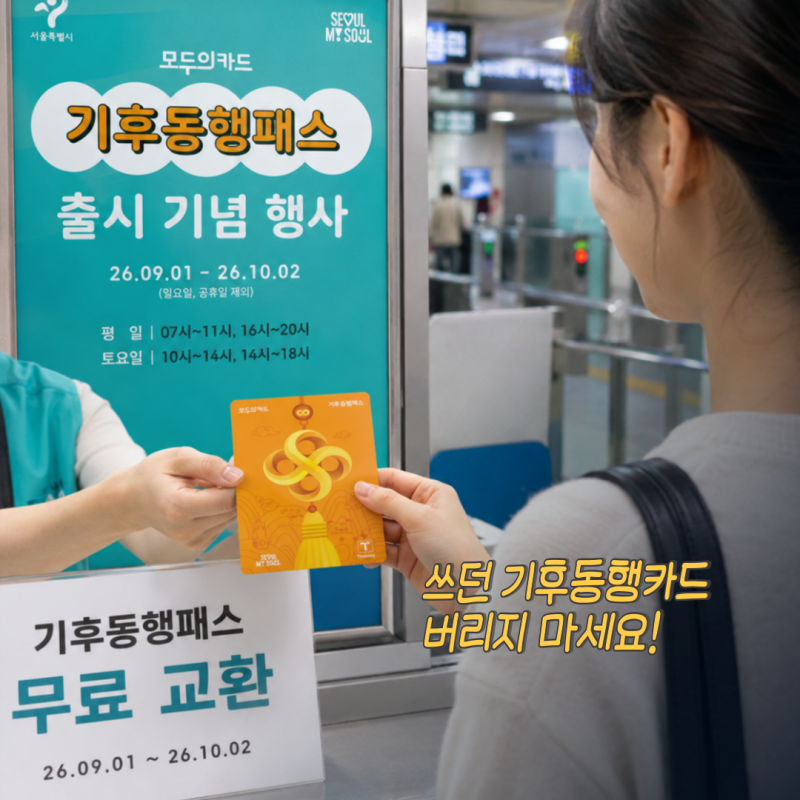 기후동행카드 종료 “카드 버리지 마세요” 기후동행패스·K패스 교환·환급 신청 방법