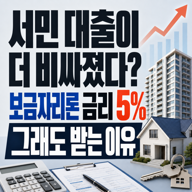 "서민 대출이 더 비싸졌다?" 보금자리론 금리 5% 시대, 그래도 받는 사람들의 이유