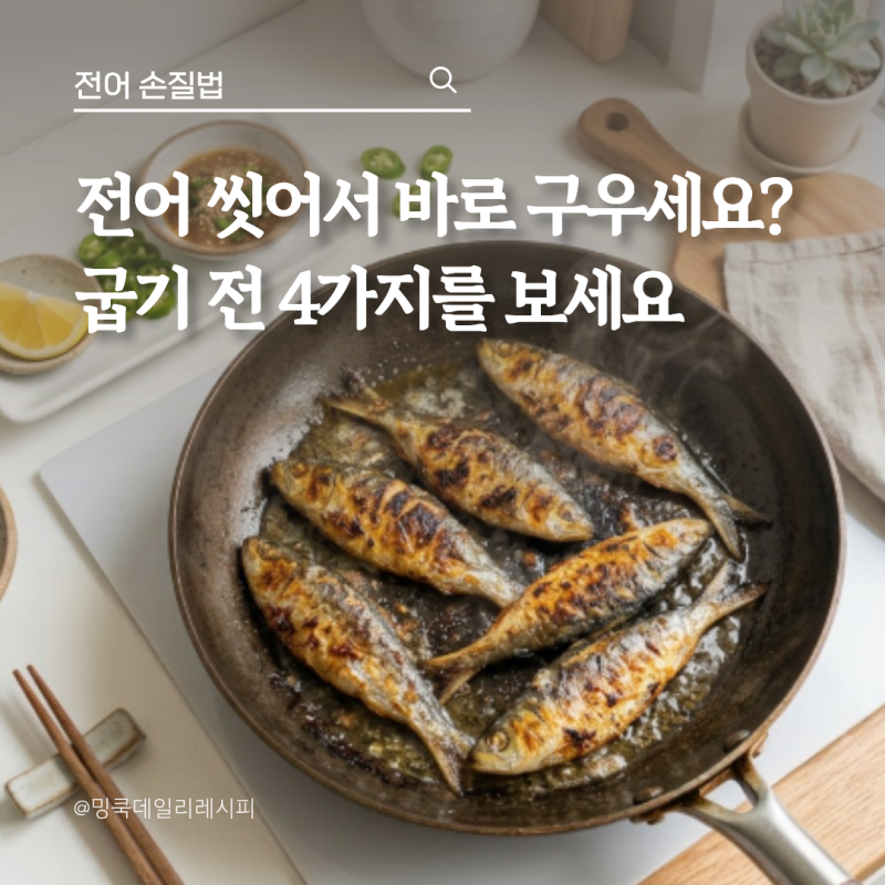 전어 손질법 어렵지 않아요, 집에서 굽기 전 확인할 4가지