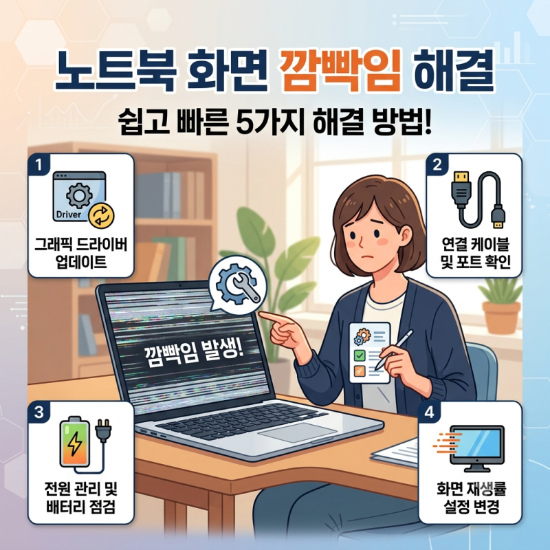 노트북 화면 깜빡임 해결 방법 총정리