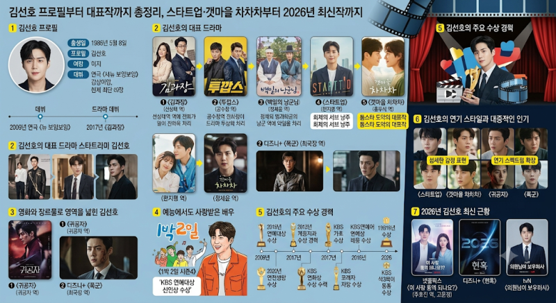 김선호 프로필부터 대표작까지 총정리, 스타트업·갯마을 차차차부터 2026년 최신작까지