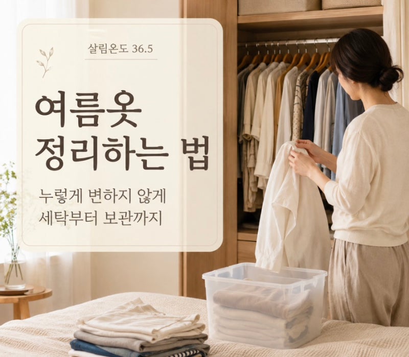 여름옷 정리하는 법｜누렇게 변하지 않게 세탁부터 보관까지