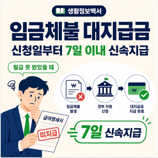 2026 임금체불 대지급금 신청방법｜신청일부터 7일 이내 신속지급