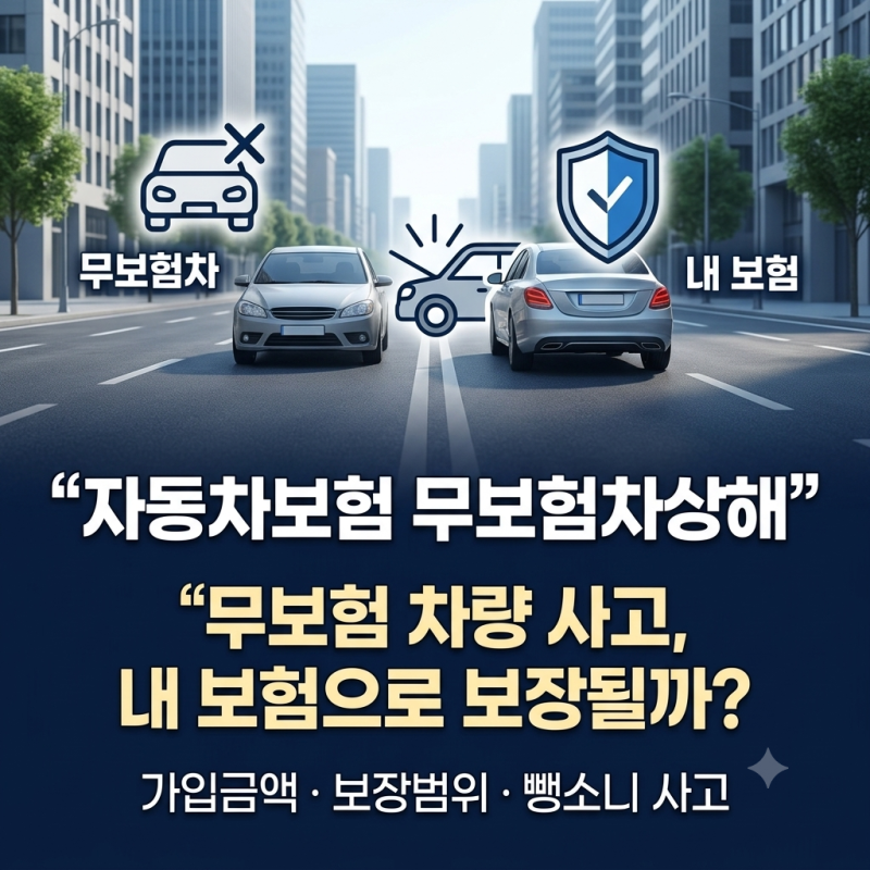 자동차보험 무보험차상해란?｜가입금액과 보장 범위 확인