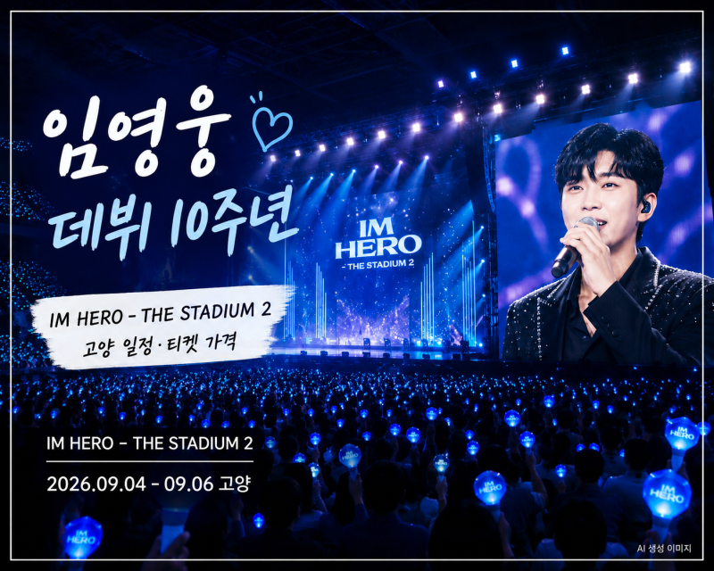 2026 임영웅 콘서트 고양 일정｜티켓 가격·좌석·예매 방법 총정리