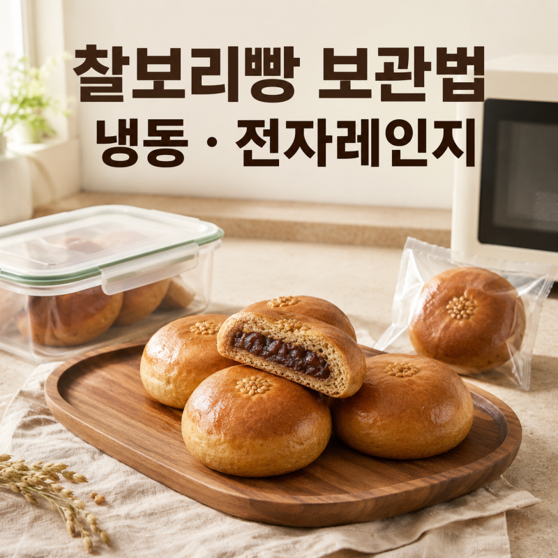 찰보리빵 보관법｜실온·냉장·냉동 기간과 전자레인지 데우는 법