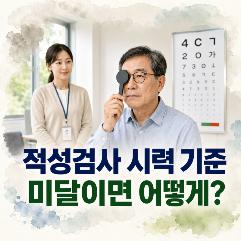 운전면허 적성검사 시력 기준 미달이면?｜1종·2종·안경·재검 방법