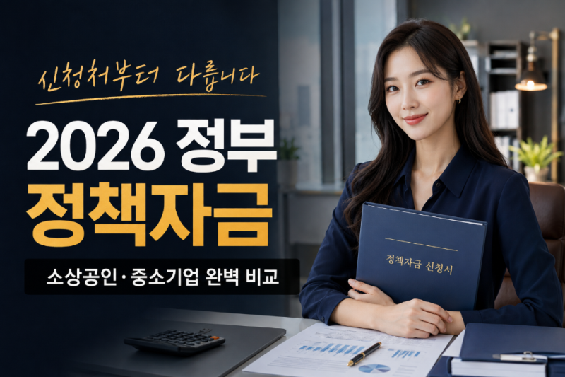 2026 정부정책자금 총정리, 소상공인과 중소기업 신청처부터 다릅니다