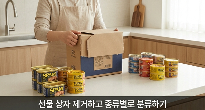 추석 선물로 들어온 통조림 스팸·참치 깔끔하게 유통기한별 정리하는 법