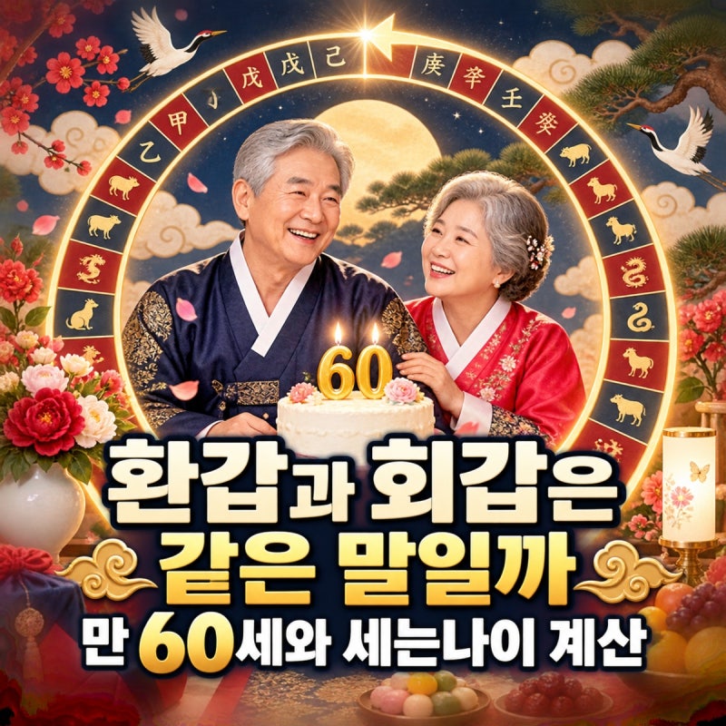 환갑과 회갑은 같은 말일까｜만 60세와 세는나이 계산