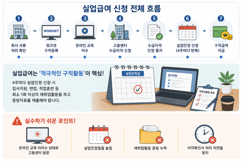 실업급여 신청방법 A to Z｜워크넷부터 고용24·고용센터까지 총정리