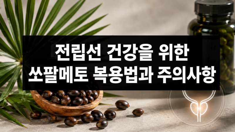 전립선 건강을 위한 쏘팔메토 복용법과 주의사항