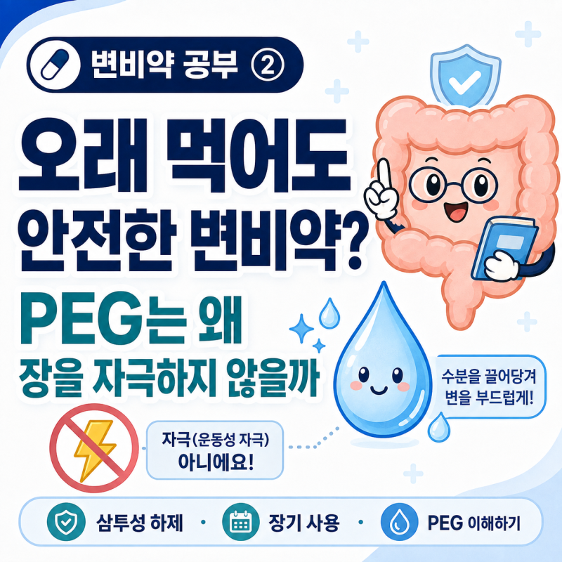 변비 ② PEG — 가장 안전한 변비약