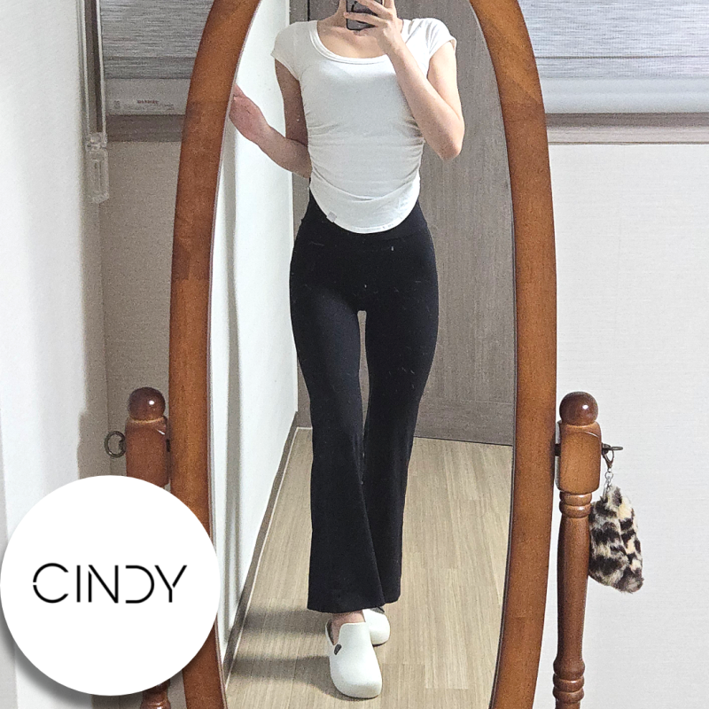 CINDY 신디 편애깅스 뉴텐션 세미부츠컷 레깅스 후기 | 요가 필라테스복 추천