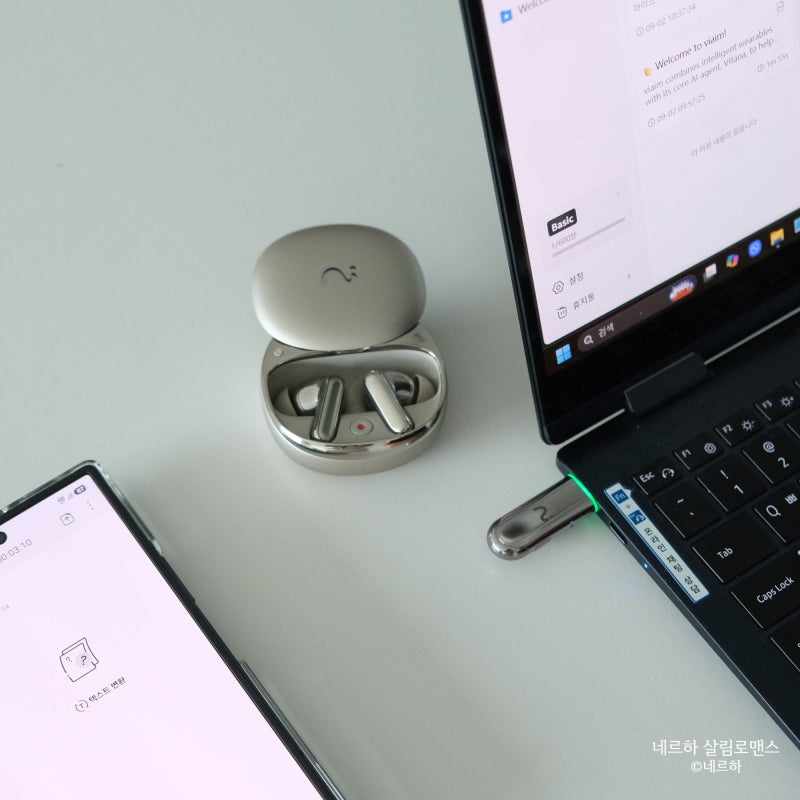 직장인필수템, AI번역 무선이어폰 viaim RecDot2과 viaim NoteKit 회의 녹음 간편하게!