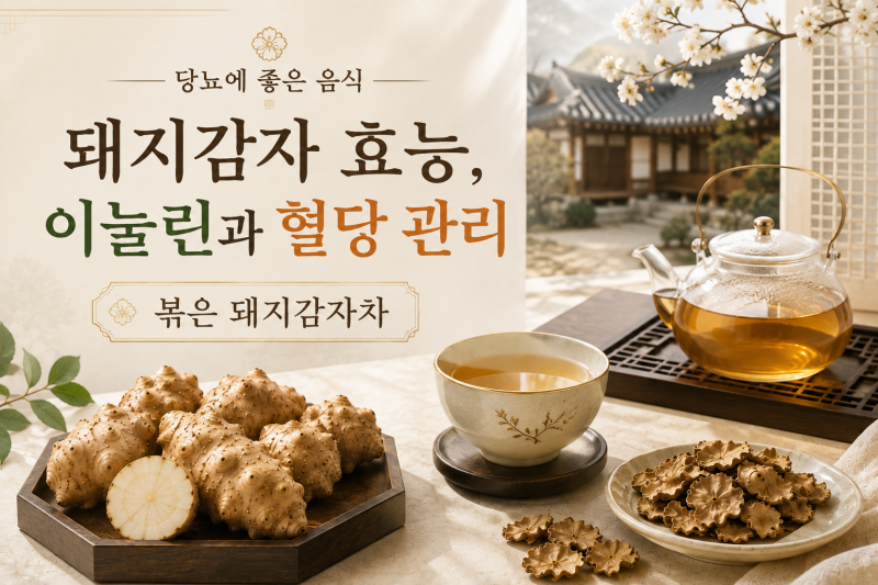 당뇨에 좋은 음식 돼지감자 효능, 이눌린과 혈당 관리 볶은 돼지감자차
