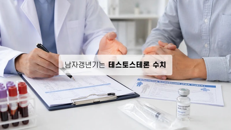 남자갱년기 검사 충격, 테스토스테론 낮으면 바로 주사 맞아야 할까?