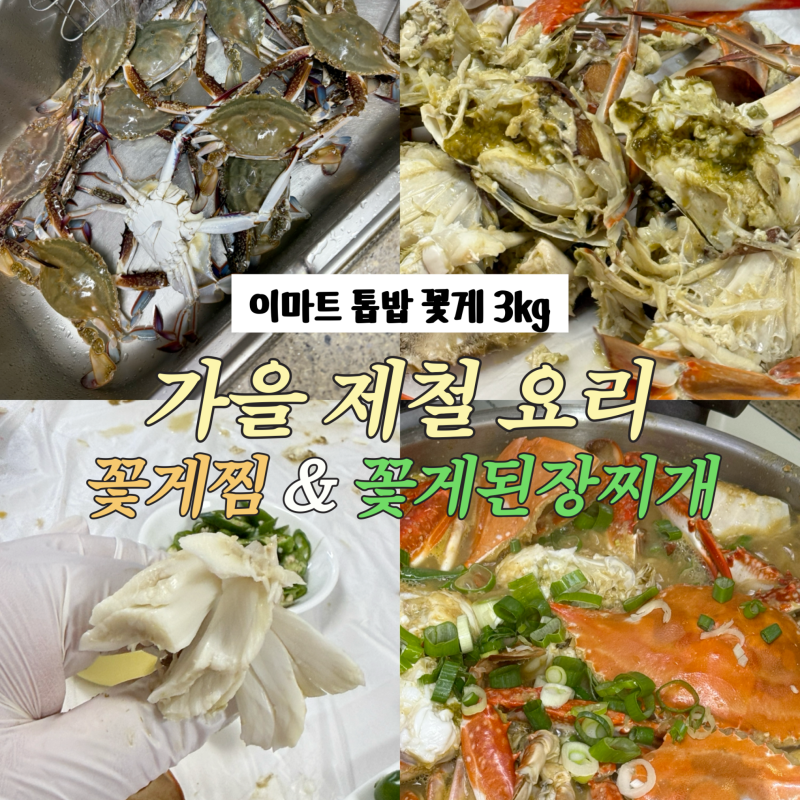 이마트 톱밥꽃게 3kg 후기 꽃게 손질부터 꽃게찜 꽃게된장찌개까지 끓이는 방법