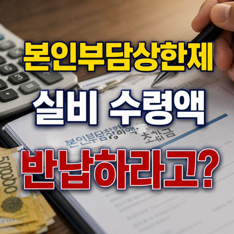 본인부담상한제로 건강보험 환급받았다면 필독! 실비 보험사가 돈 돌려달라는 이유