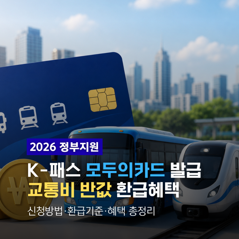 2026 K패스 모두의카드 9월까지 교통비 반값! 환급 기준·신청방법·혜택 총정리